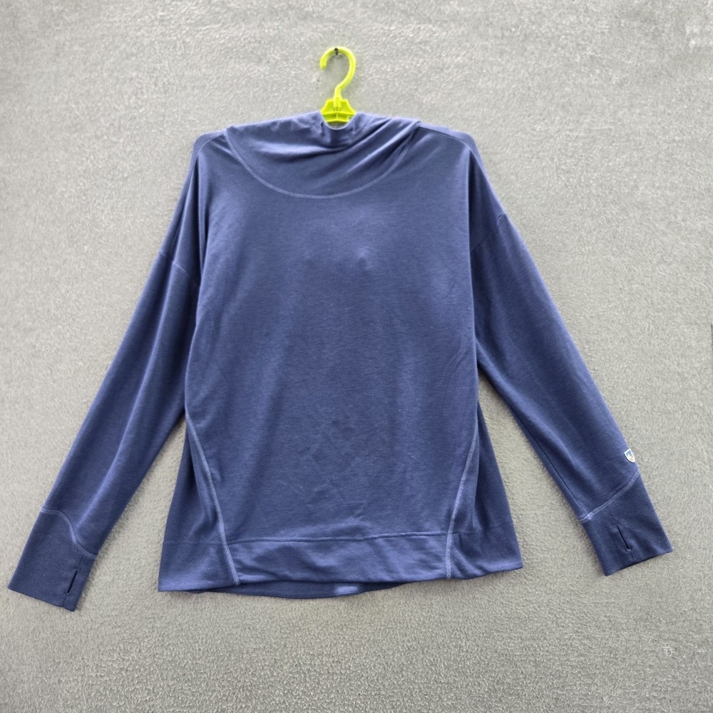 Kuhl Women Hoodie M Blue Accel Hoody Activewear Gorpcore Long Sleeve